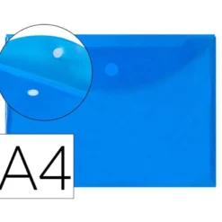 Carpeta sobre con velcro Din A4 Liderpapel azul