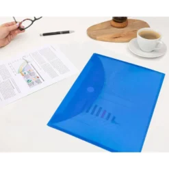 Carpeta sobre con velcro Din A4 Liderpapel azul