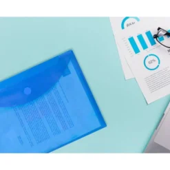 Carpeta sobre con velcro Din A4 Liderpapel azul