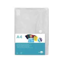 Carpeta sobre con velcro Din A4 Liderpapel transparente