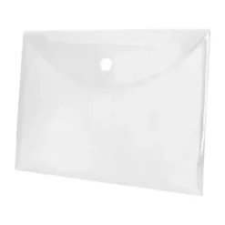 Carpeta sobre con velcro Din A4 Liderpapel transparente