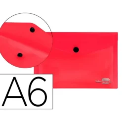 Carpeta sobre Liderpapel cierre broche rojo Din A6