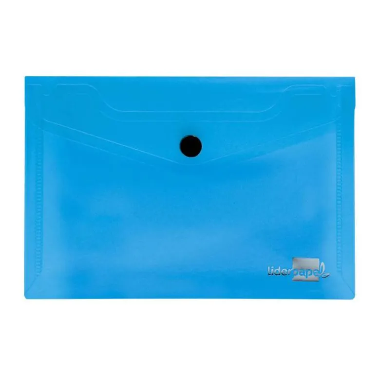 Carpeta sobre Liderpapel cierre broche azul Din A7
