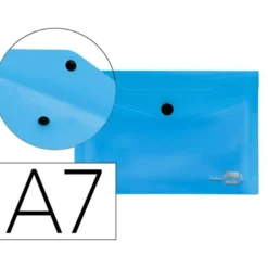 Carpeta sobre Liderpapel cierre broche azul Din A7
