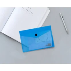 Carpeta sobre Liderpapel cierre broche azul Din A7