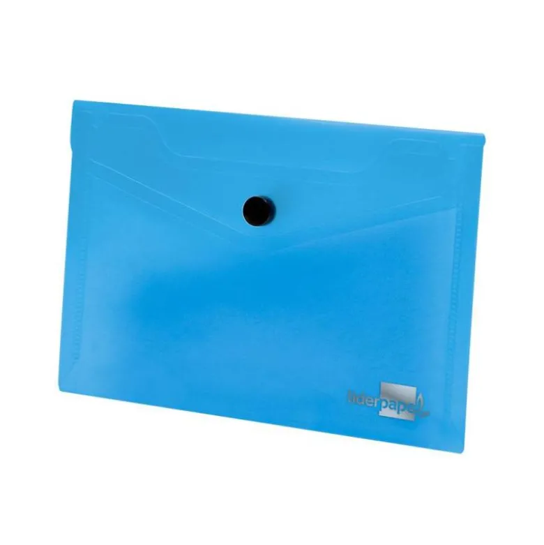 Carpeta sobre Liderpapel cierre broche azul Din A6