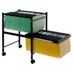 Carrito carpetas colgantes marca Q-Connect bandeja inferior extraible