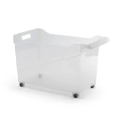 CARRITO MULTIUSOS PLASTICFORTE N 2 TRANSPARENTE CON ASA 240X455X275 MM