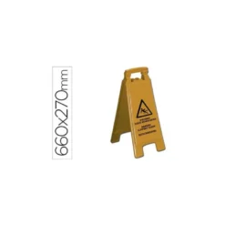 Cartel marca Q-Connect peligro suelo resbaladizo