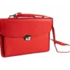CARTERA PORTADOCUMENTOS Q-CONNECT CON CORREA CIERRE METALICO Y DEPARTAMENTOS INTERIORES COLOR ROJO 390X280