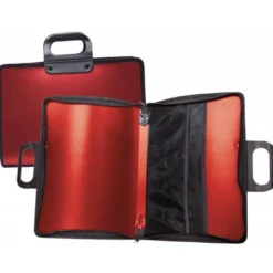 Cartera Marca Liderpapel portadocumentos con asa y cremallera Rojo