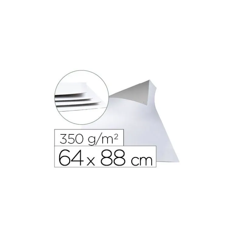 Cartoncillo color gris liderpapel con una cara blanca 350 gr 64x88 cm paquete de 1 kg (5 hojas)