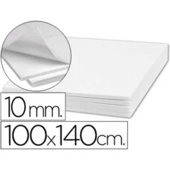 CARTON PLUMA LIDERPAPEL BLANCO DOBLE CARA 100X140CM ESPESOR 10 MM