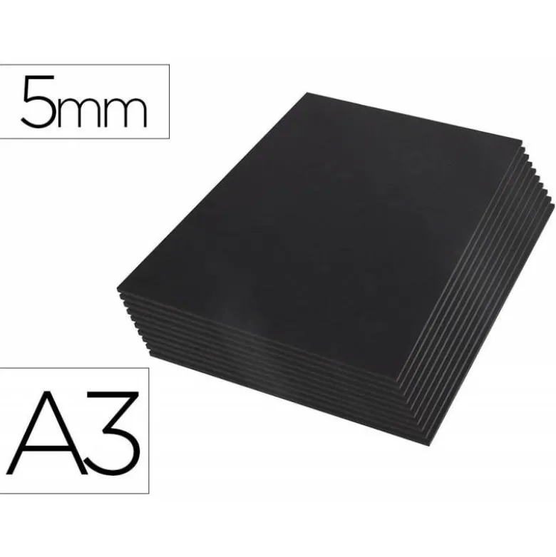 Carton pluma Liderpapel doble cara negro Din A3 Espesor 5 mm
