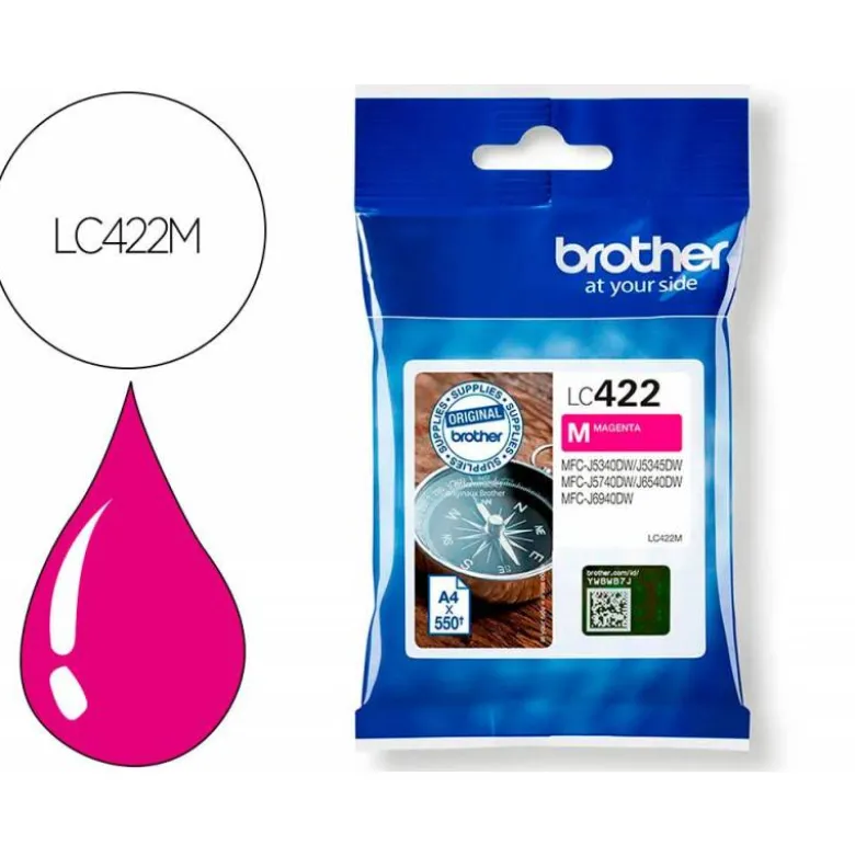 CARTUCHO BROTHER LC-422M COLOR MAGENTA mfc-j5340dw / mfc-j5740dw / mfc-j6540dw / mfc-j6940dw