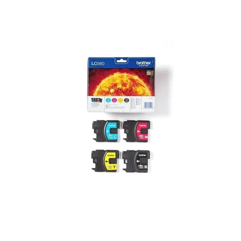 Cartucho Brother LC980VALBP Tricolor + Negro dcp-145 dcp-165 mfc-250 mfc-290