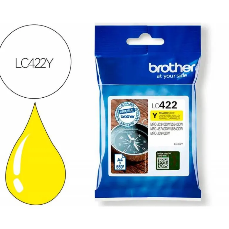 CARTUCHO BROTHER LC-422Y COLOR AMARILLO mfc-j5340dw / mfc-j5740dw / mfc-j6540dw / mfc-j6940dw