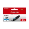 Cartucho Canon CLI-551XL Pixma cian 6444B001