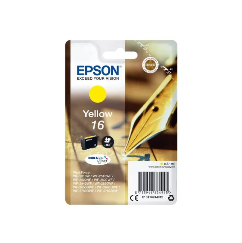 CARTUCHO EPSON 16 COLOR AMARILLO C13T16244012