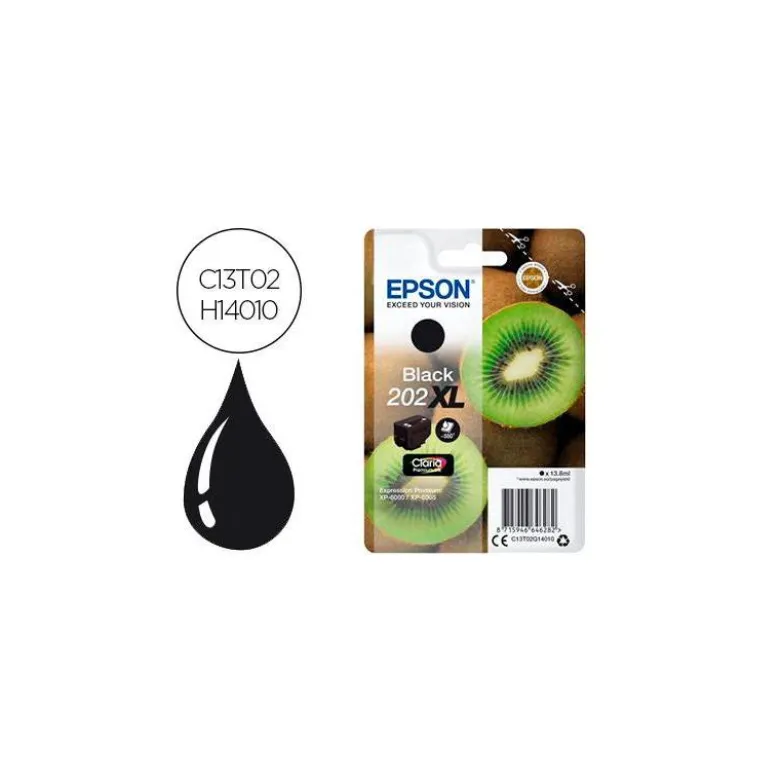 Cartucho Epson 202 XL Color Negro C13T02H14010