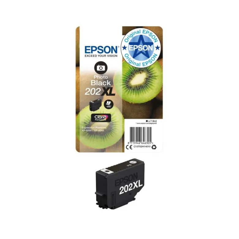 Cartucho Epson 202 XL Color Negro C13T02H14010