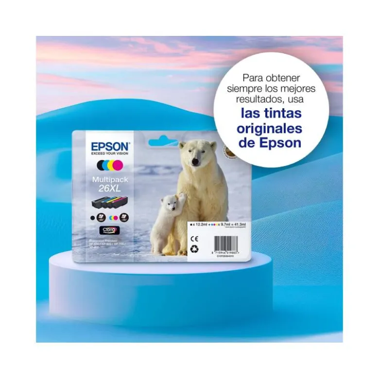Cartucho Epson 26XL color Amarillo C13T26344012