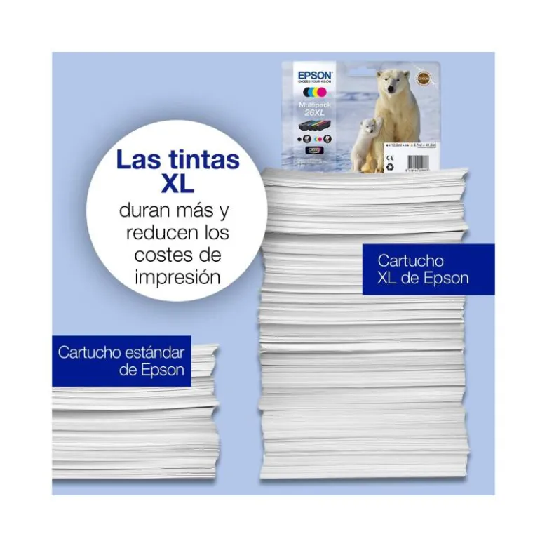 Cartucho Epson 26XL color Amarillo C13T26344012