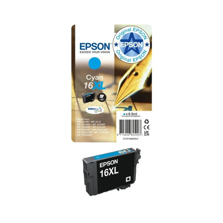 Cartucho Epson 16XL color Cian C13T16324010 wf2010w wf2510wf wf2520nf wf2530wf wf2540wf