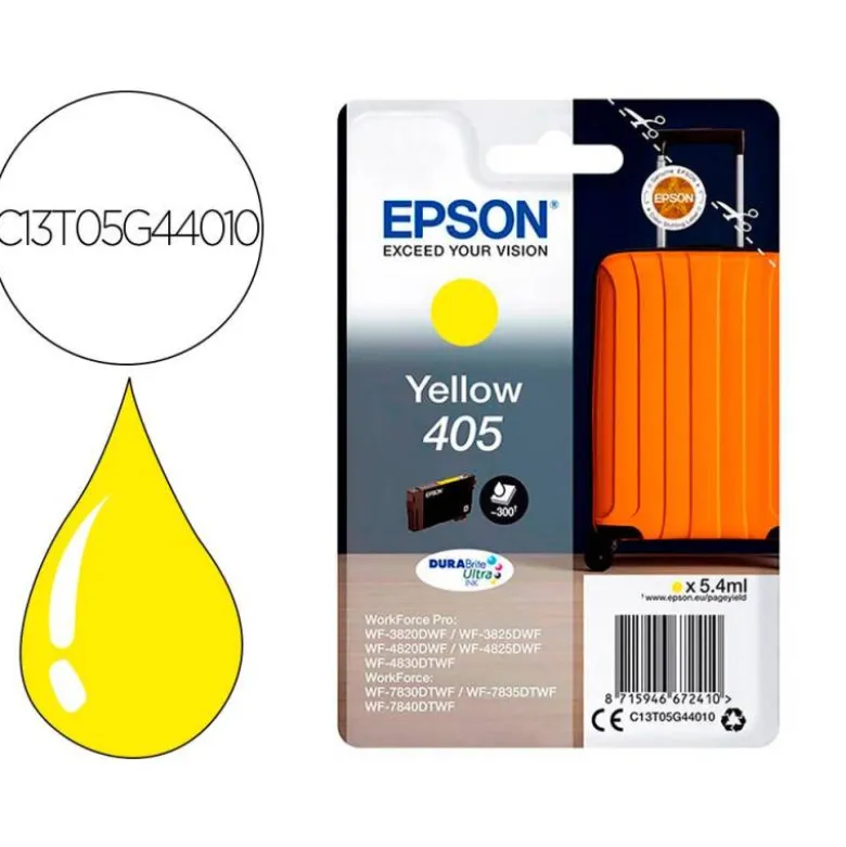 CARTUCHO INK-JET EPSON 405 COLOR AMARILLO C13T05G44010