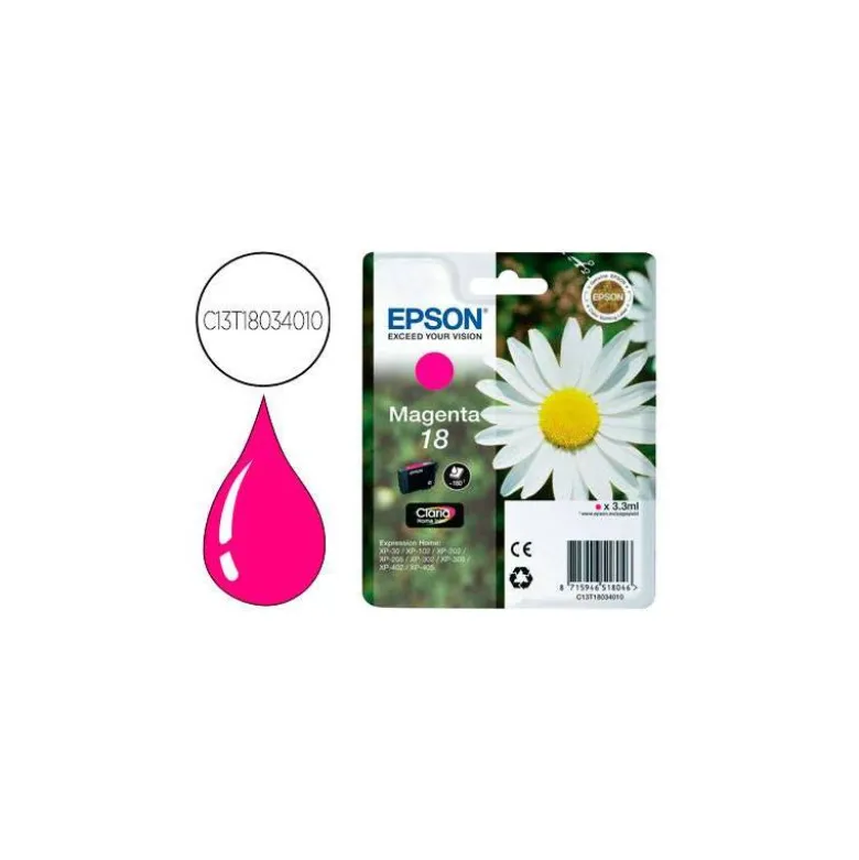 CARTUCHO INK-JET EPSON 18 COLOR MAGENTA C13T18034012