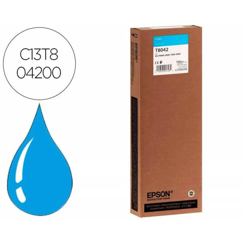CARTUCHO INK-JET EPSON T8042 COLOR CIAN C13T804200