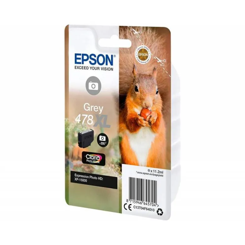 CARTUCHO INK-JET EPSON 478XL COLOR GRIS C13T04F64010