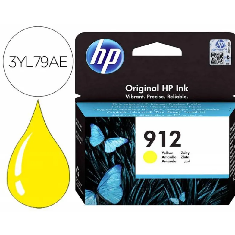 CARTUCHO INK-JET HP 912 COLOR AMARILLO 3YL79AE