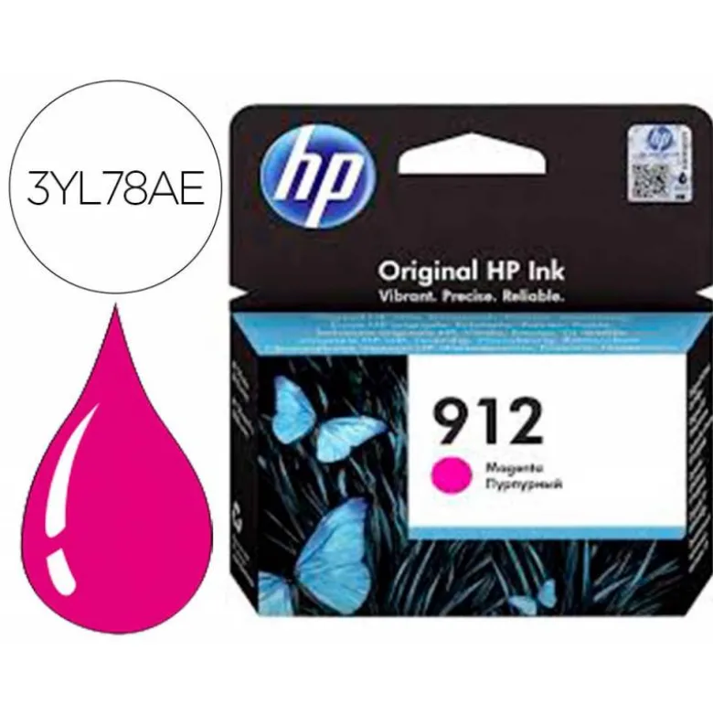 CARTUCHO INK-JET HP 912 COLOR MAGENTA 3YL78AE