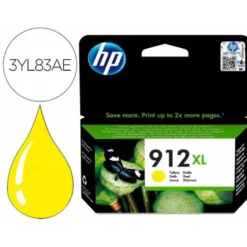 CARTUCHO INK-JET HP 912 XL COLOR AMARILLO 3YL83AE