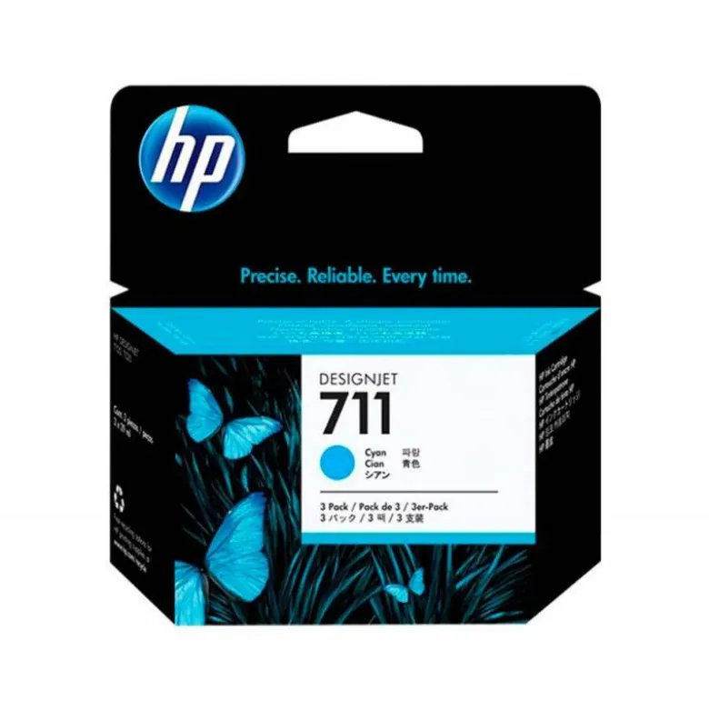 CARTUCHO INK-JET HP DESIGNJET 711 COLOR CIAN CZ134A
