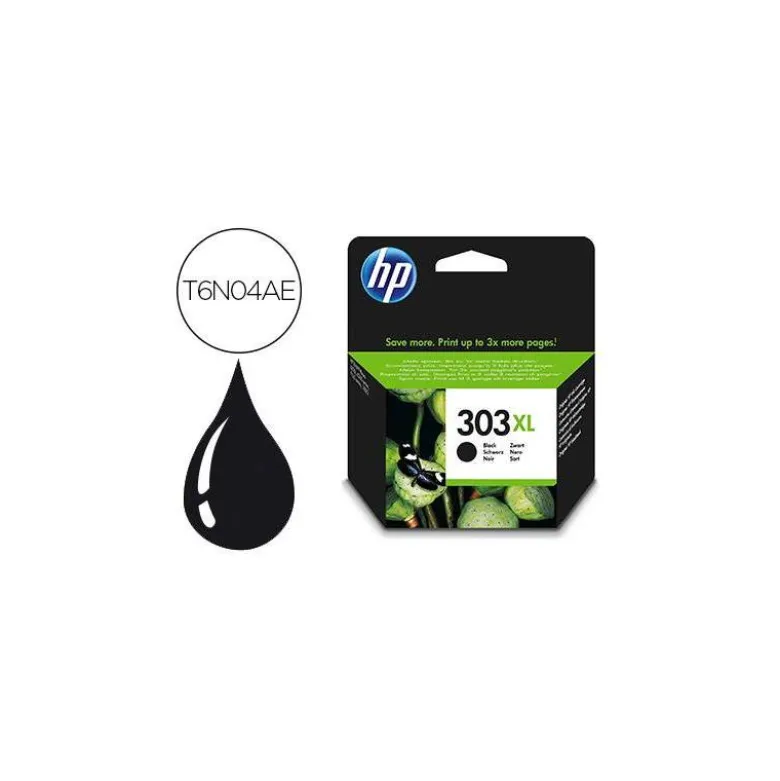 CARTUCHO INK-JET HP 303XL COLOR NEGRO T6N04AE