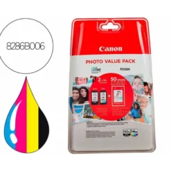 CARTUHOS CANON PHOTO VALUE 8286B006 PACK NEGRO/ AMARILLO/ CIAN Y MAGENTA