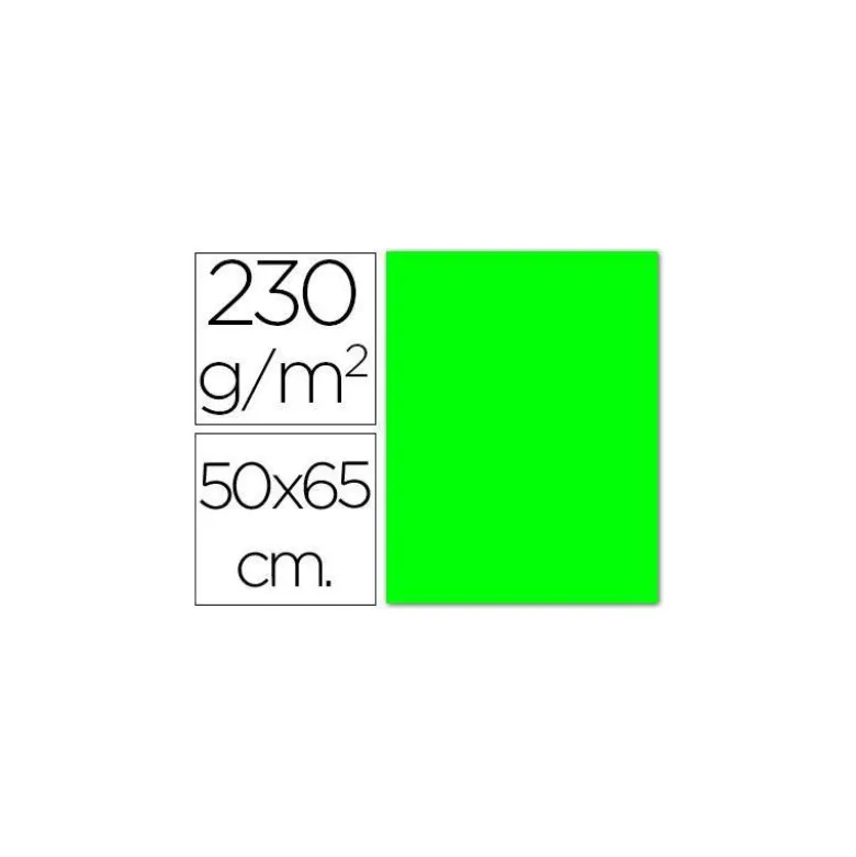 Cartulina color verde fluorescente Sadipal
