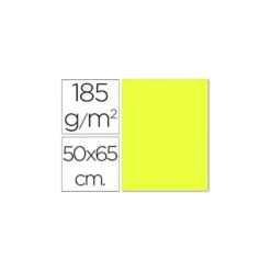 Cartulina Guarro amarillo limon 500 x 650 mm de 185 g/m2