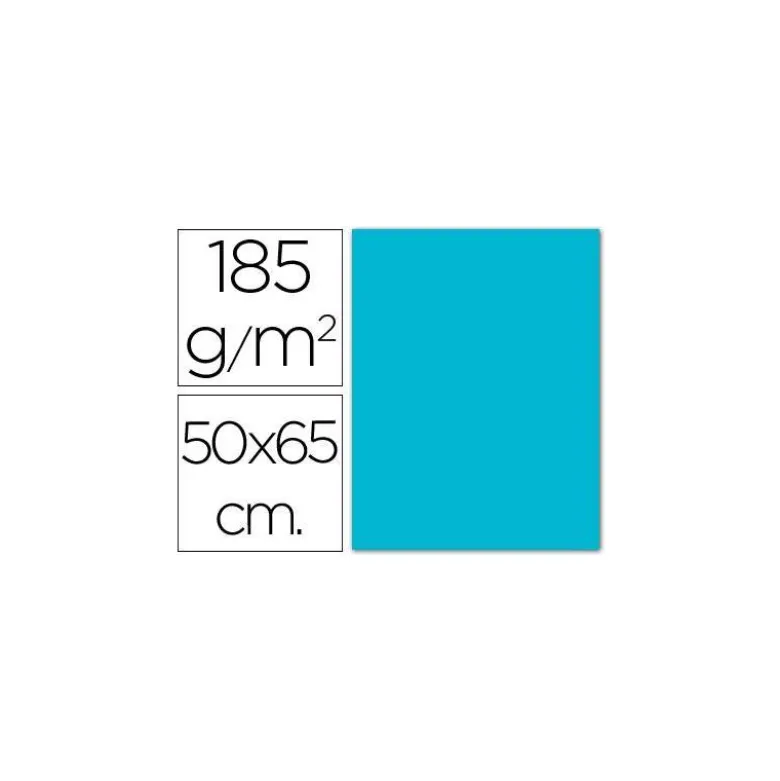 Cartulina Guarro azul turquesa 500 x 650 mm 185 g/m2