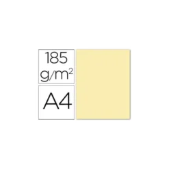Cartulina Guarro din a4 crema 185 gr paquete 50 hojas