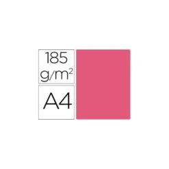 Cartulina Guarro din a4 fucsia 185 gr paquete 50 hojas