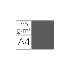 Cartulina Guarro din a4 gris plomo 185 gr paquete 50 h
