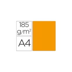 Cartulina Guarro din A4 mandarina 185 gr paquete 50 hojas