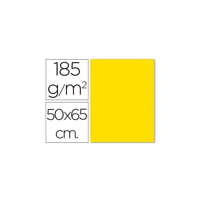Cartulina Guarro gualda 500 x 650 mm de 185 g/m2