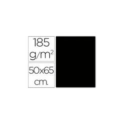 Cartulina Guarro negro - 50x65 cm -185 gr.