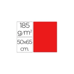 Cartulina Guarro rojo - 50x65 cm -185 gr.