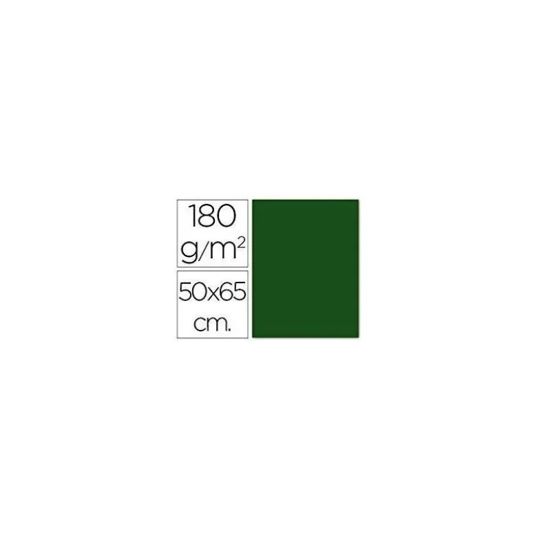 Cartulina Guarro verde abeto 500 x 650 mm de 185 g/m2