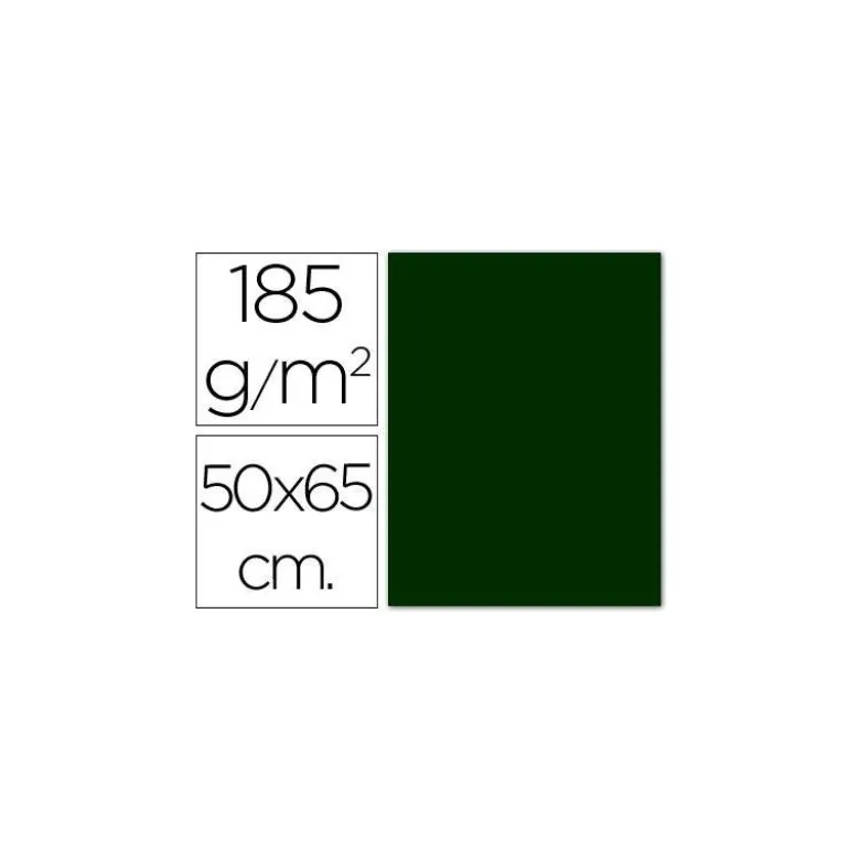 Cartulina Guarro verde amazona 500 x 650 mm de 185 g/m2